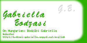 gabriella bodzasi business card