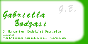 gabriella bodzasi business card